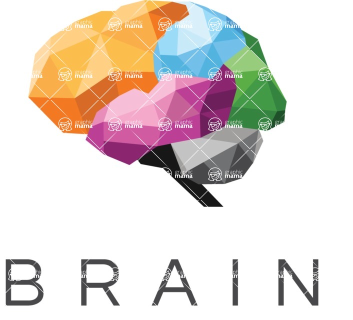 Business Logo Templates - vector graphics in a pack from GraphicMama - Brain Polygon Logo Design Template